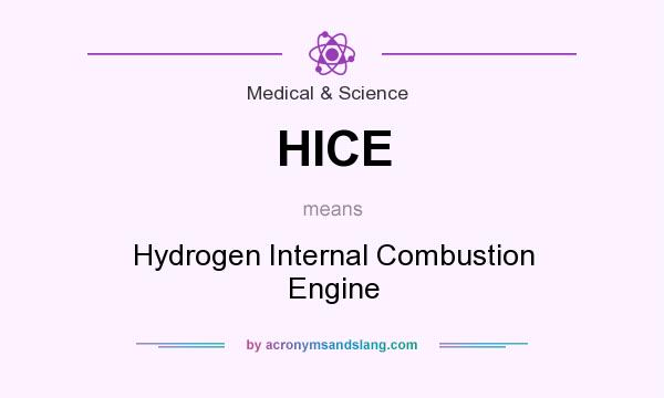 What does HICE mean? It stands for Hydrogen Internal Combustion Engine