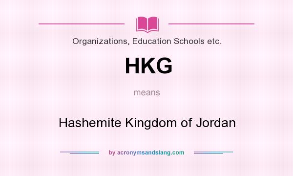 What does HKG mean? It stands for Hashemite Kingdom of Jordan