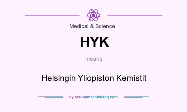 What does HYK mean? It stands for Helsingin Yliopiston Kemistit