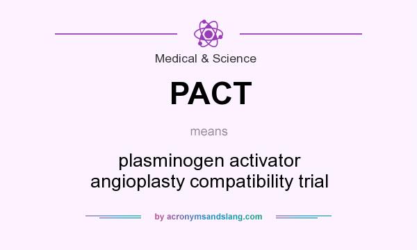What does PACT mean? It stands for plasminogen activator angioplasty compatibility trial
