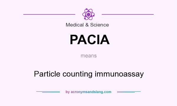 What does PACIA mean? It stands for Particle counting immunoassay