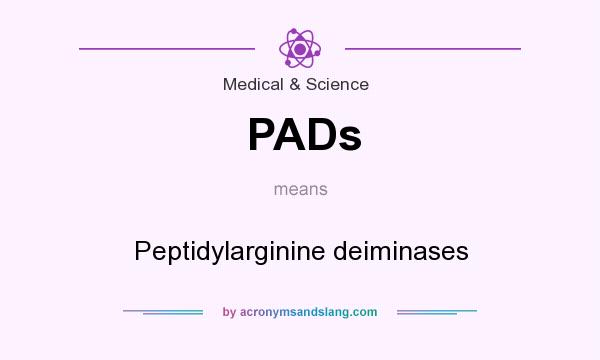 What does PADs mean? It stands for Peptidylarginine deiminases
