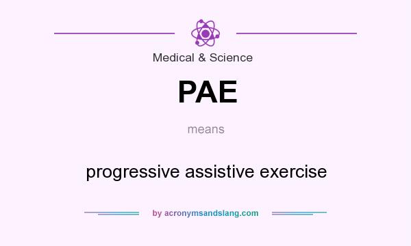 What does PAE mean? It stands for progressive assistive exercise