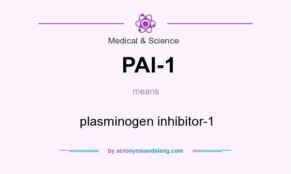 What does PAI-1 mean? It stands for plasminogen inhibitor-1
