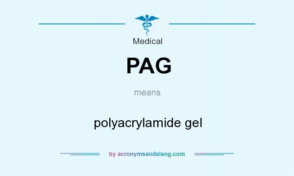 What does PAG mean? It stands for polyacrylamide gel