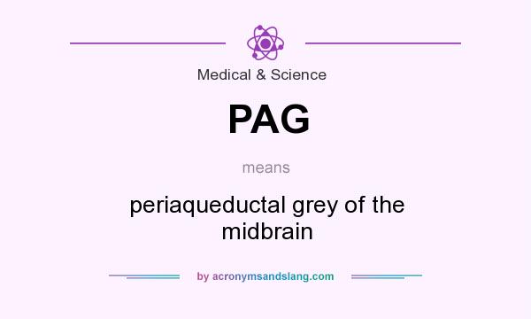 What does PAG mean? It stands for periaqueductal grey of the midbrain