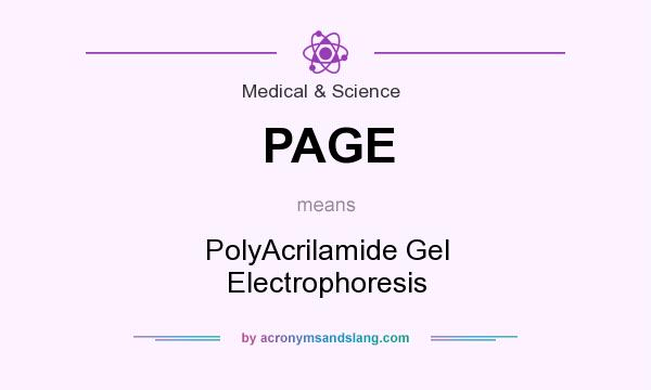 What does PAGE mean? It stands for PolyAcrilamide Gel Electrophoresis