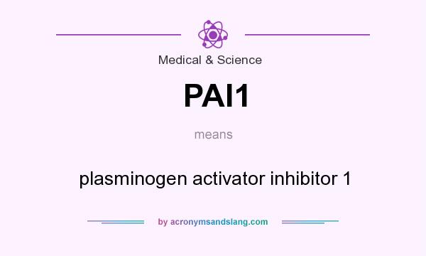 What does PAI1 mean? It stands for plasminogen activator inhibitor 1