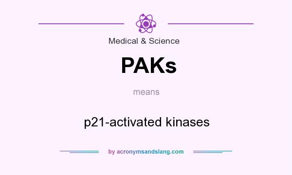 What does PAKs mean? It stands for p21-activated kinases