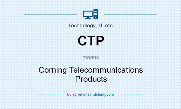 What does CTP mean? It stands for Corning Telecommunications Products