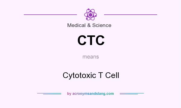 What does CTC mean? It stands for Cytotoxic T Cell