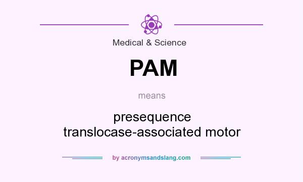What does PAM mean? It stands for presequence translocase-associated motor