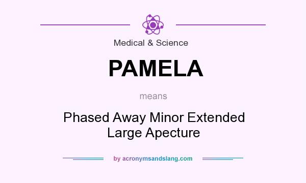 What does PAMELA mean? It stands for Phased Away Minor Extended Large Apecture