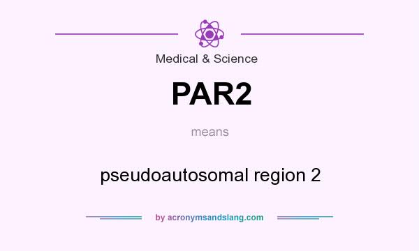What does PAR2 mean? It stands for pseudoautosomal region 2