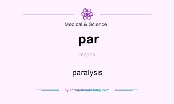 What does par mean? It stands for paralysis