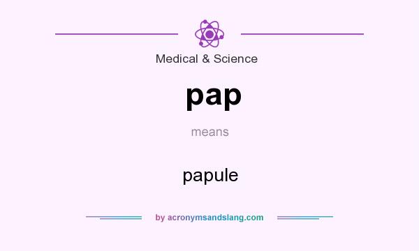 What does pap mean? It stands for papule