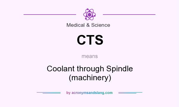 What does CTS mean? It stands for Coolant through Spindle (machinery)