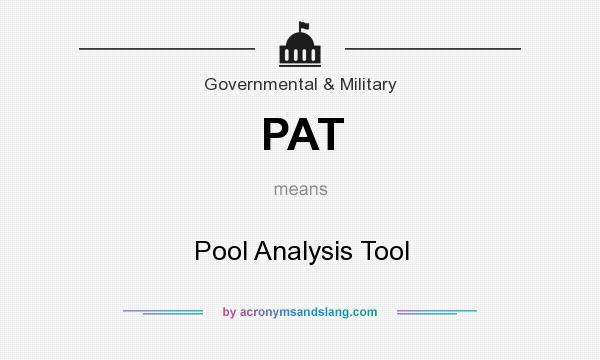 What does PAT mean? It stands for Pool Analysis Tool