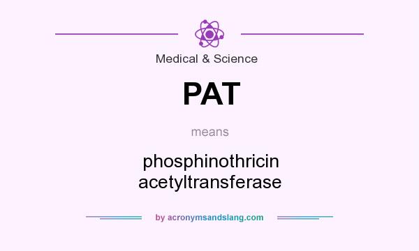 What does PAT mean? It stands for phosphinothricin acetyltransferase