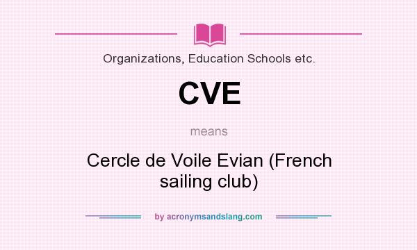 What does CVE mean? It stands for Cercle de Voile Evian (French sailing club)
