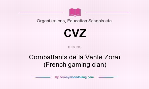 What does CVZ mean? It stands for Combattants de la Vente Zoraï (French gaming clan)