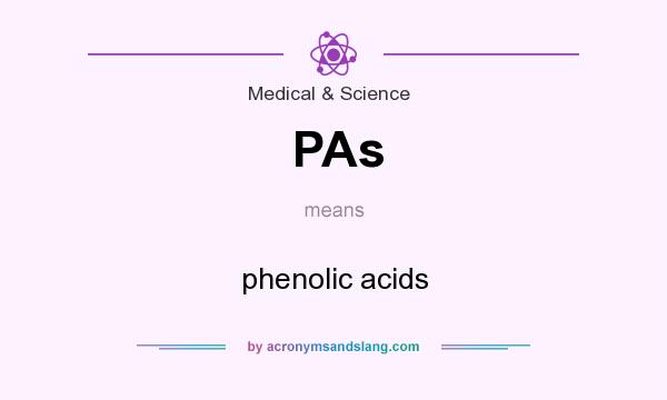 What does PAs mean? It stands for phenolic acids