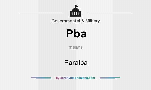 What does Pba mean? It stands for Paraiba