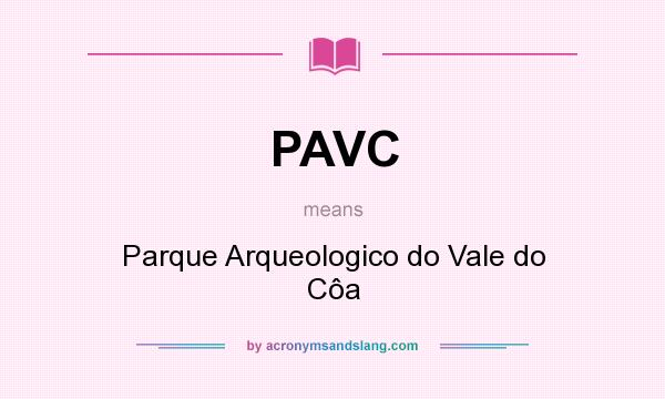 What does PAVC mean? It stands for Parque Arqueologico do Vale do Côa