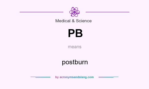 What does PB mean? It stands for postburn