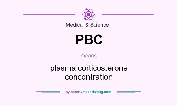 What does PBC mean? It stands for plasma corticosterone concentration