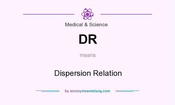 What does DR mean? It stands for Dispersion Relation