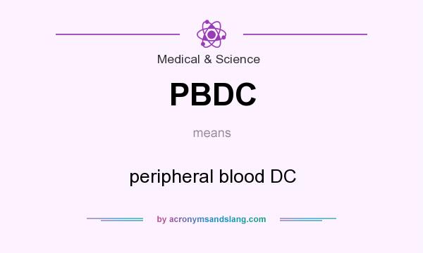 What does PBDC mean? It stands for peripheral blood DC