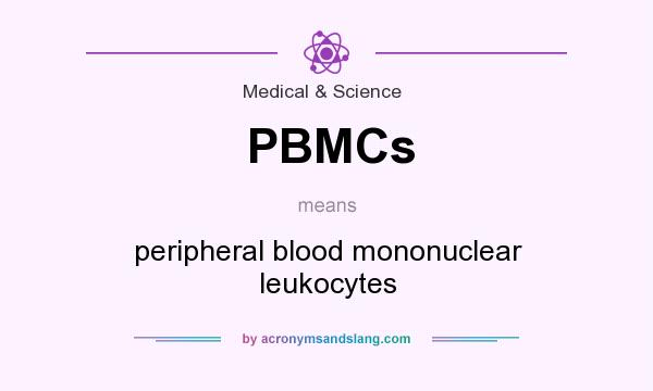 What does PBMCs mean? It stands for peripheral blood mononuclear leukocytes