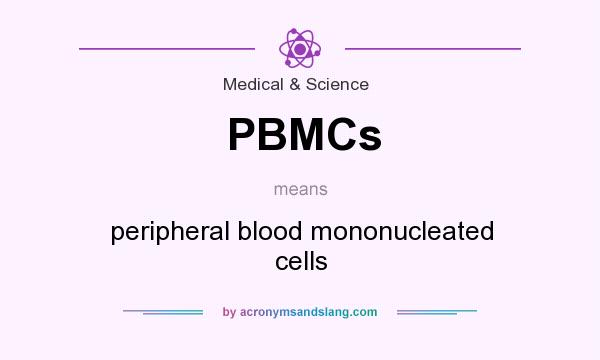What does PBMCs mean? It stands for peripheral blood mononucleated cells