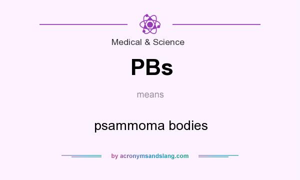 What does PBs mean? It stands for psammoma bodies