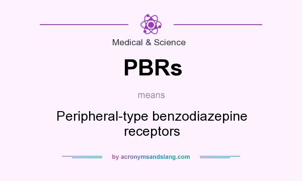 What does PBRs mean? It stands for Peripheral-type benzodiazepine receptors