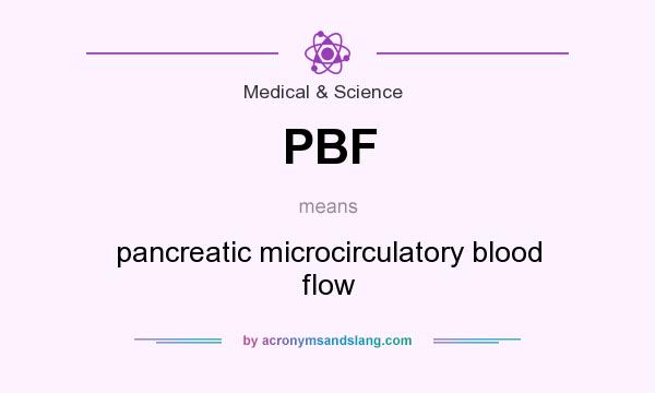 What does PBF mean? It stands for pancreatic microcirculatory blood flow