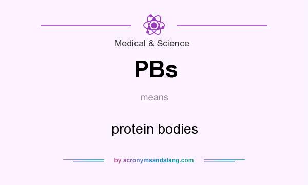 What does PBs mean? It stands for protein bodies