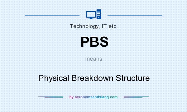 What does PBS mean? It stands for Physical Breakdown Structure