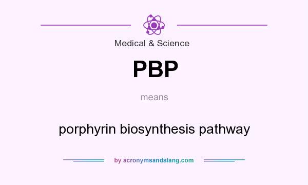 What does PBP mean? It stands for porphyrin biosynthesis pathway