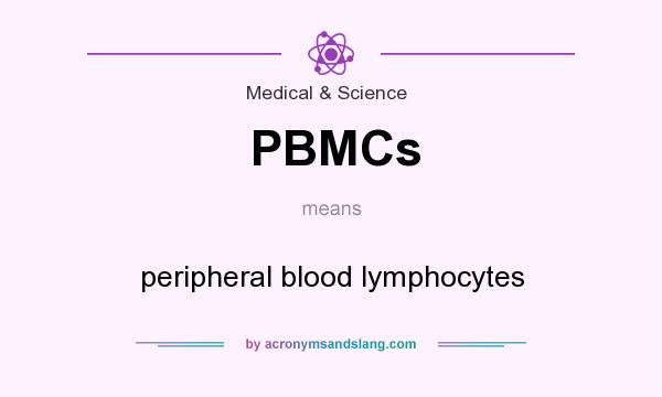 What does PBMCs mean? It stands for peripheral blood lymphocytes