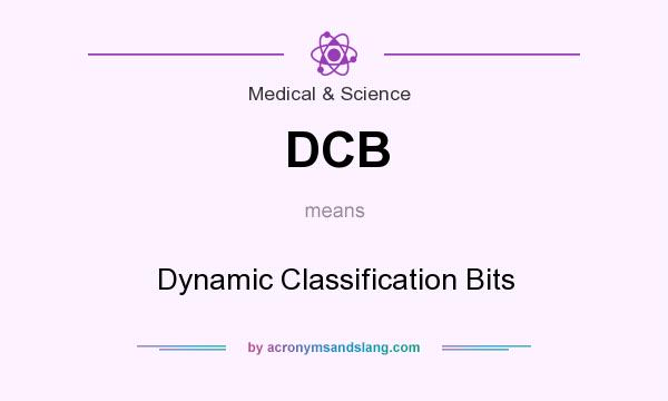 What does DCB mean? It stands for Dynamic Classification Bits