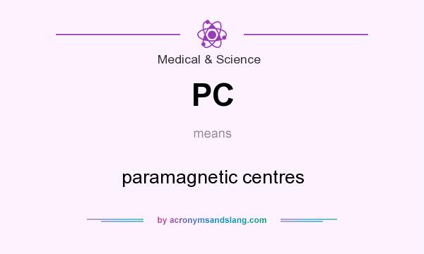 What does PC mean? It stands for paramagnetic centres