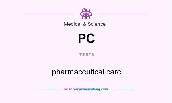 What does PC mean? It stands for pharmaceutical care