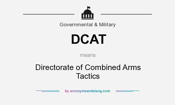 What does DCAT mean? It stands for Directorate of Combined Arms Tactics