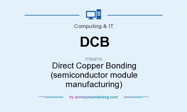 What does DCB mean? It stands for Direct Copper Bonding (semiconductor module manufacturing)