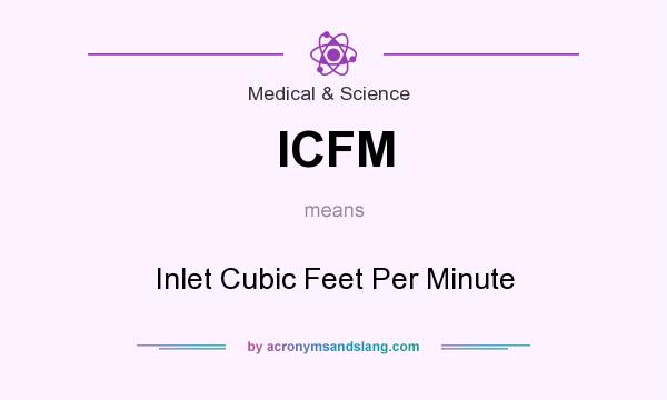 What does ICFM mean? It stands for Inlet Cubic Feet Per Minute