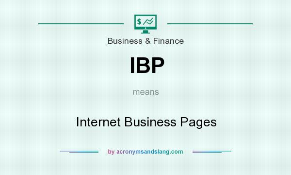 What does IBP mean? It stands for Internet Business Pages