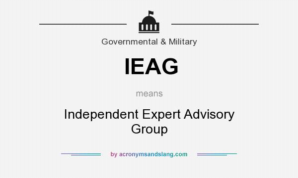 What does IEAG mean? It stands for Independent Expert Advisory Group