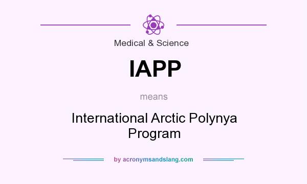 What does IAPP mean? It stands for International Arctic Polynya Program